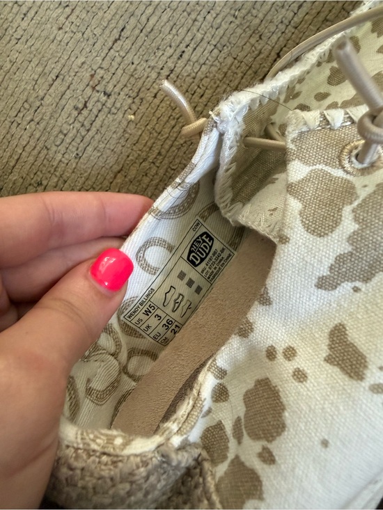 Hey Dude Shoes - Hey Dude Women's Slip-On Shoes in Beige and Cream Animal Print